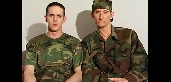  Queers in Army uniforms suck dick and screw